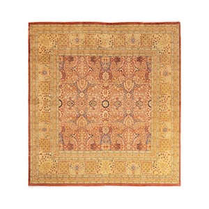 Mogul One-of-a-Kind Traditional Orange 6 ft. 0 in. x 6 ft. 5 in. Oriental Area Rug