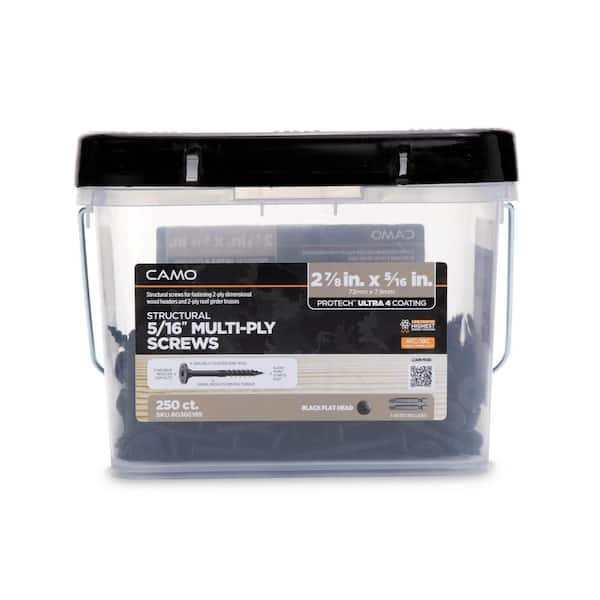 CAMO 5/16 in. x 2-7/8 in. Star Drive Flat Head Multi-Purpose +