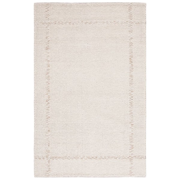 Natura 4 ft. x 6 ft. Ivory Cross Border Area Rug