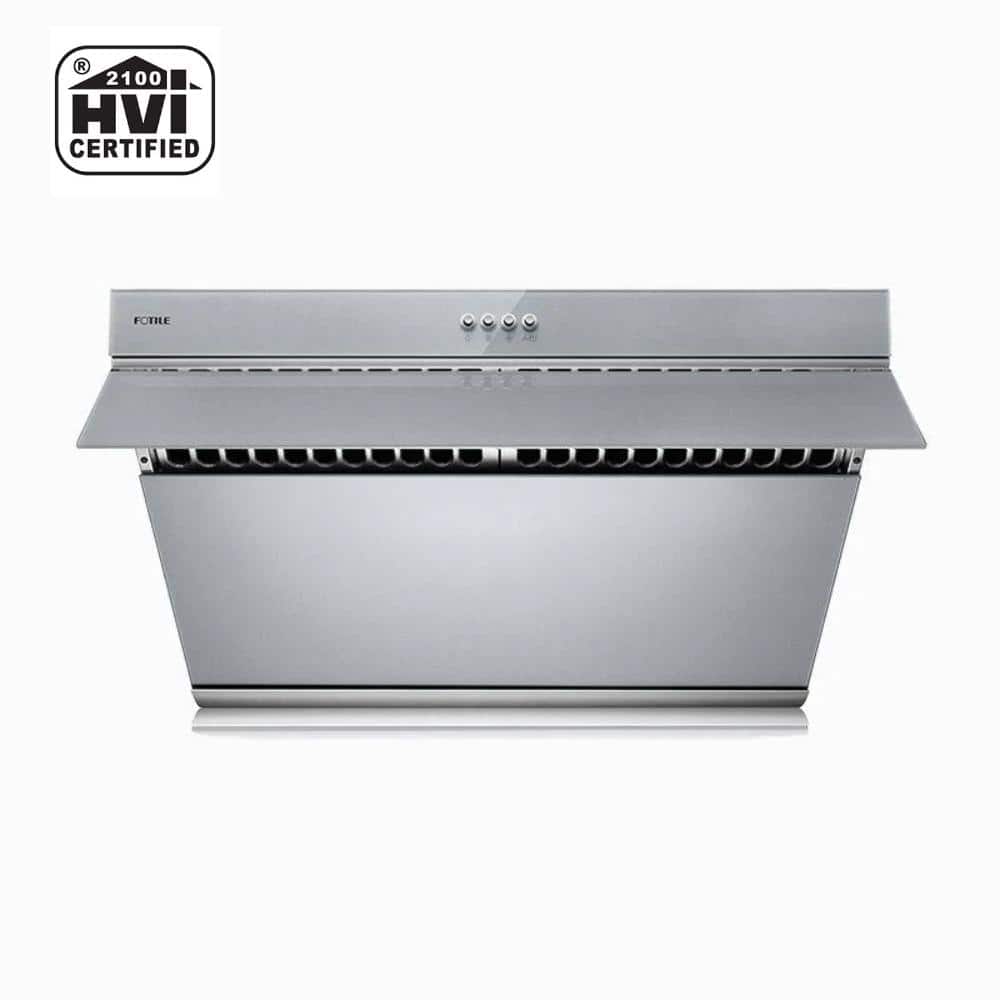 FOTILE Slant Vent Series 30 in. 850 CFM Under Cabinet or Wall Mount Range Hood with Push Button in Silver Grey