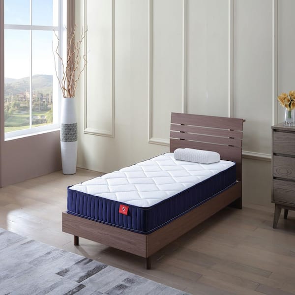 Twin Size Medium Firm 6 in. Hybrid Mattress, CertiPUR-US Memory Foam and Pocket Springs, Cooling Breathable Cover