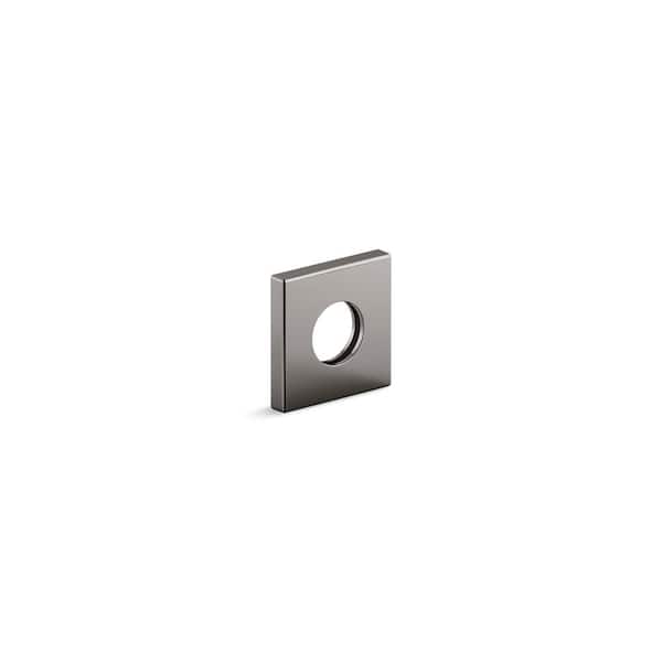 KOHLER Shower Arm Trim Kit Square in Vibrant Titanium