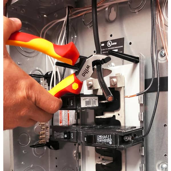8 in. 1000-Volt Insulated Industrial Cable Cutting Pliers