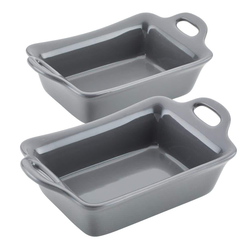Rachael Ray Ceramics 2Piece, Dark Gray, Bakeware Set 48383 The Home