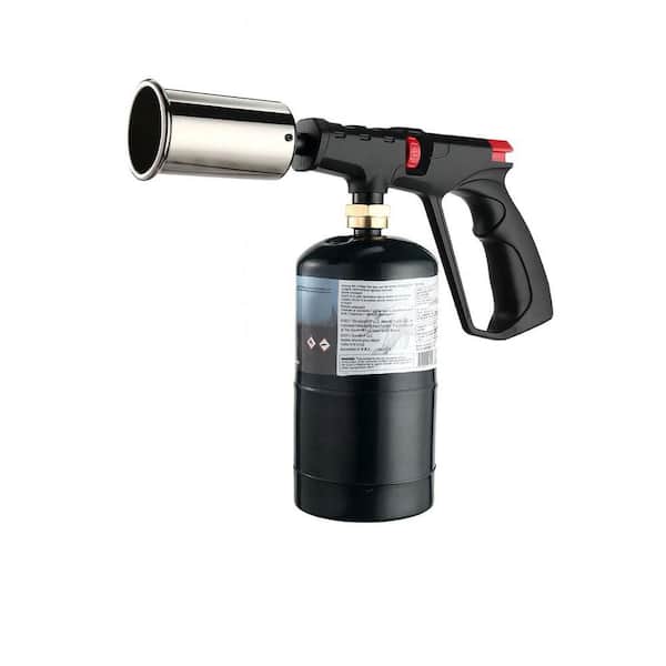 Propane Torch Metal Black Adjustable Flame Culinary Searing Blow Torch for Steak BBQ Sous Vide Campfire Starter