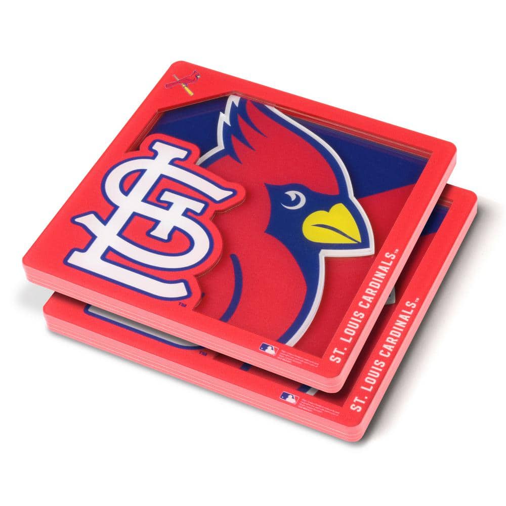 YouTheFan 8499849 MLB St. Louis Cardinals 3D Logo Series Coasters