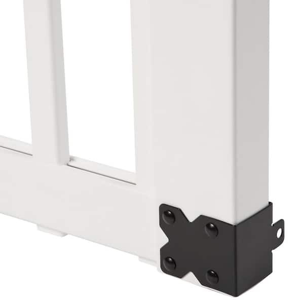 Veranda 3-1/2 ft. W x 3 ft. H White Vinyl Chelsea Spaced Picket Fence Gate