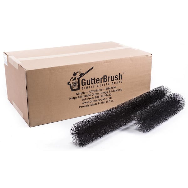 GUTTERBRUSH SIMPLE GUTTER GUARD Oversize 6 in. - 60 ft. Pack Leaf Filter Brush Gutter Guard