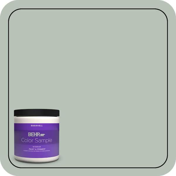 BEHR PREMIUM PLUS 8 oz. #MQ6-18 Recycled Glass Eggshell Enamel Interior Paint & Primer Color Sample