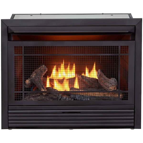 Duluth Forge Dual Fuel Ventless Gas Fireplace Insert - 26,000 BTU, Remote Control FDF300R