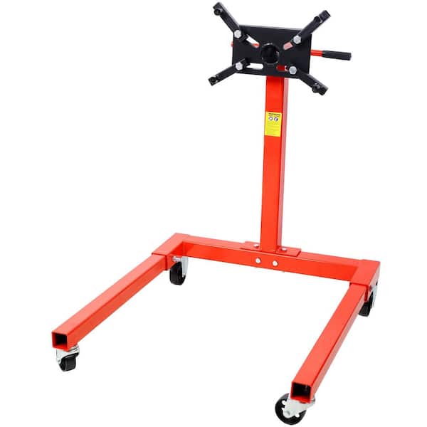 Ami 1500LB Engine Stand with 4 Wheels 360 Rotating Head Adjustable Arms Red