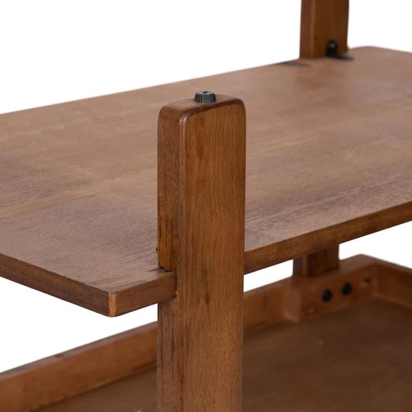 Kate and Laurel Foxford 36 in. Walnut Brown Rectangle Wood Coffee