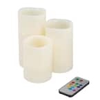 3-Piece LED Color Changing Flameless Votive Candle Set with Remote
