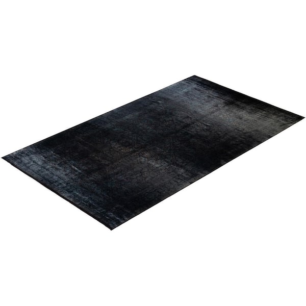 Overdyed Brown 10 ft. x 18 ft. Solid Wool Indoor Area Rug