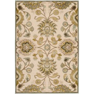 Lauren Ivory Viscose and Chenille 9 ft. x 12 ft. Area Rug