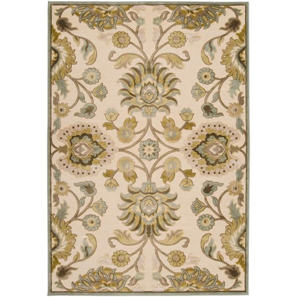 Livabliss Lauren Ivory Viscose and Chenille 9 ft. x 12 ft. Area Rug