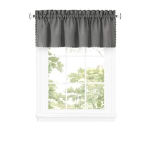 Kendal Polyester Valance - 14 in. L in in Grey/White