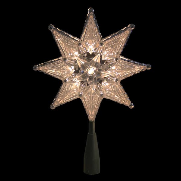 star treeです Northlight 8 in. Silver Mosaic 8-Point Star Christmas Tree Topper