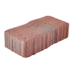 Clayton 7 in. L x 3.5 in. W x 1.77 in. H Red/Charcoal Concrete Paver (840-Pieces/143 sq. ft./Pallet)
