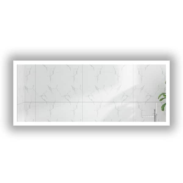 castellousa Smart Sabrina 72 in. W x 30 in. H Rectangular Frameless Voice Control LED Wall Mount Bathroom Vanity Mirror in Clear