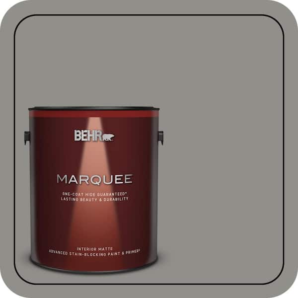 BEHR MARQUEE 1 gal. Home Decorators Collection #HDC-AC-19 Grant Gray One-Coat Hide Matte Interior Paint & Primer