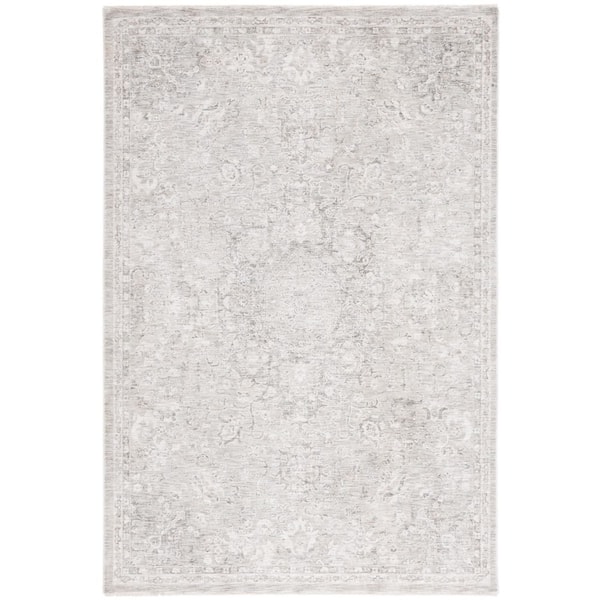 Mason 9 ft. x 12 ft. Beige/Dark Gray Abstract Floral Area Rug