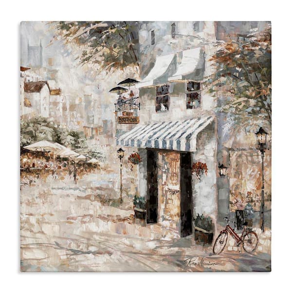 Stupell Industries City Bistro Shopfront by Ruane Manning Unframed Architecture Graphic Art Print 17 in. x 17 in.