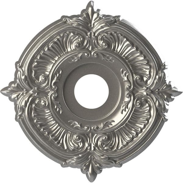 Ekena Millwork 16 in. O.D. x 3-1/2 in. I.D. x 1 in. P Attica Thermoformed PVC Ceiling Medallion in Aged Dark Steel