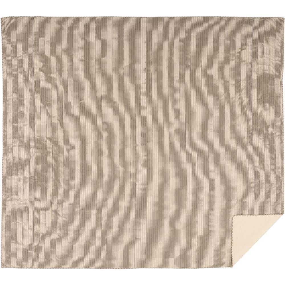 Charcoal and Creme Cotton Reversible California King Quilt Set