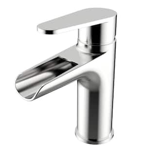 Luxurious Single Hole 1-Handle Lavatory faucet in Brushed Nickel Finish