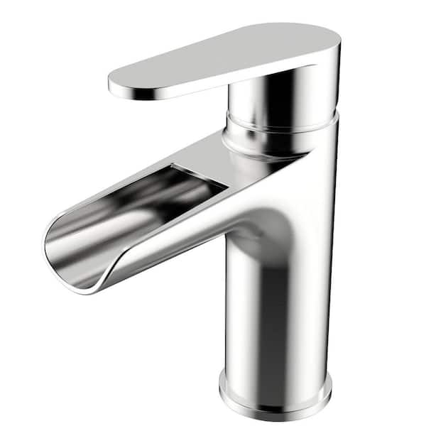 Unbranded Luxurious Single Hole 1-Handle Lavatory faucet in Brushed Nickel Finish