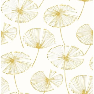 Paradise Gold Fronds Gold Wallpaper Sample