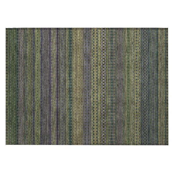 Chantille ACN527 Olive 1 ft. 8 in. x 2 ft. 6 in. Machine Washable Indoor/Outdoor Geometric Area Rug