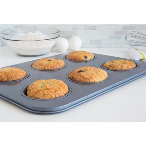 Wrenbury Jumbo Muffin Pan for Baking XL - Extra Large Muffin Pan Jumbo Non-Stick 3.75 Cup - Big Muffin Pan - Dishwasher Safe