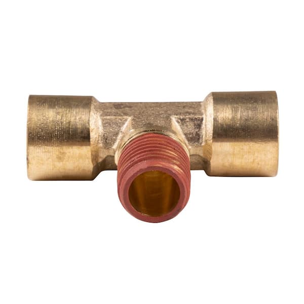 Husky 1/4 in. Female x 1/4 in. Female x 1/4 in. Male NPT Brass Tee