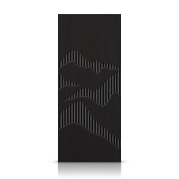 CALHOME 24 in. x 84 in. Hollow Core Black Painted Composite MDF Interior Door Slab