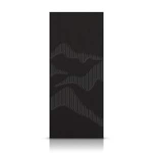 36 in. x 84 in. Hollow Core Black Stained Composite MDF Interior Door Slab