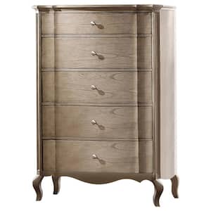 Chelmsford 5-Drawer Antique Taupe Chest of Drawer 54 in. x 38 in. x 19 in.