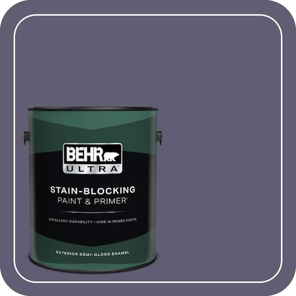 BEHR ULTRA 1 gal. #PMD-90 Luscious Purple Semi-Gloss Enamel Exterior Paint & Primer