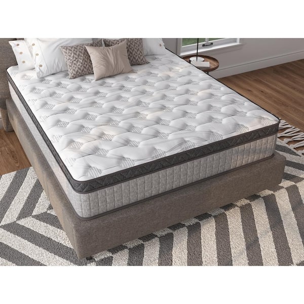 GOGEXX Queen Size Medium 10 in. Innerspring Hybrid and Cooling Gel Memory Foam Mattress