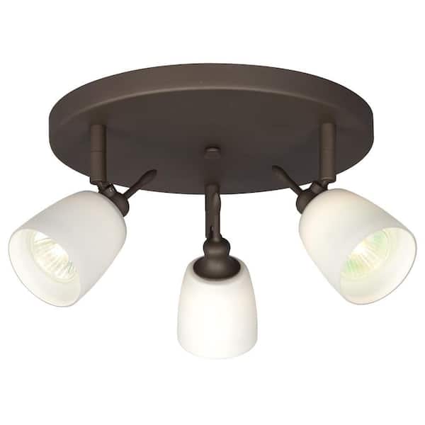Filament Design Negron 3-Light Oil-Rubbed Bronze Track Head Spotlight with Directional Heads