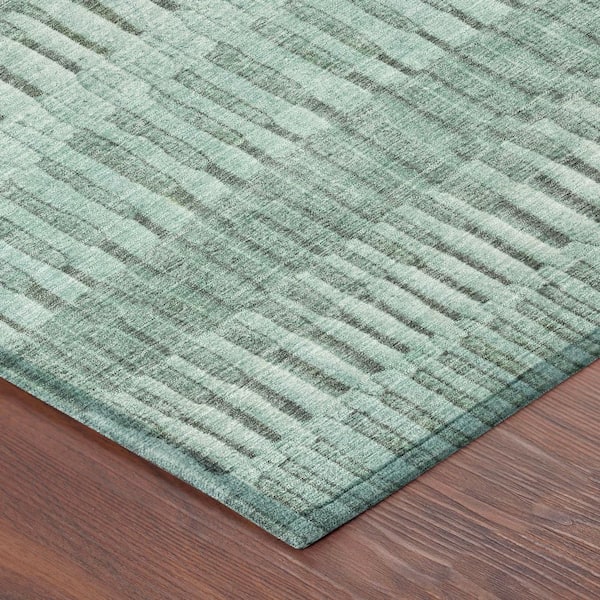 Chantille Machine Washable Indoor/Outdoor Abstract ACN2807 Teal 2 ft. x 3 ft. Accent Rug