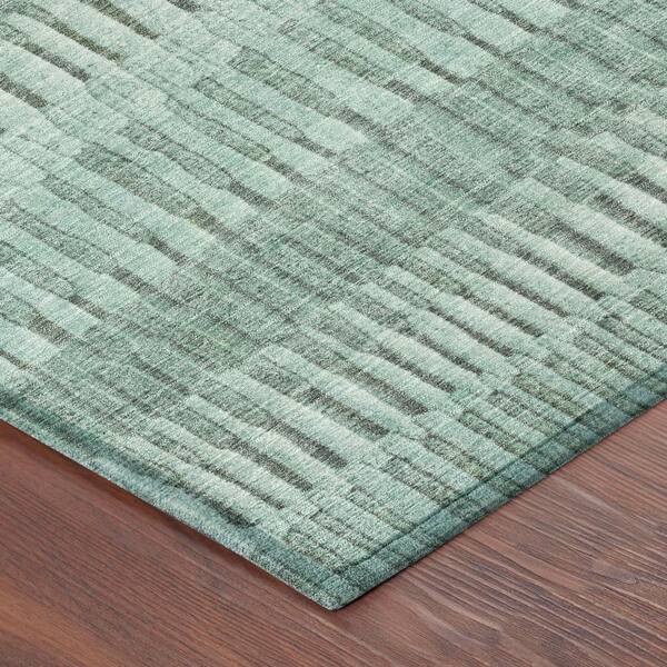 Chantille Machine Washable Indoor/Outdoor Abstract ACN2807 Teal 3 ft. x 5 ft. Area Rug