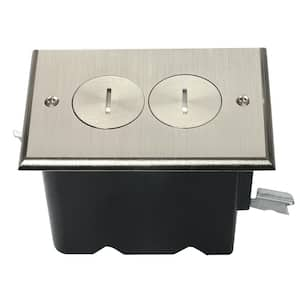 Legrand Pass & Seymour Slater Nickel 1-Gang Floor Box with Tamper-Resistant  Duplex Outlet for Wood Sub-Floor FB1TRDRN - The Home Depot