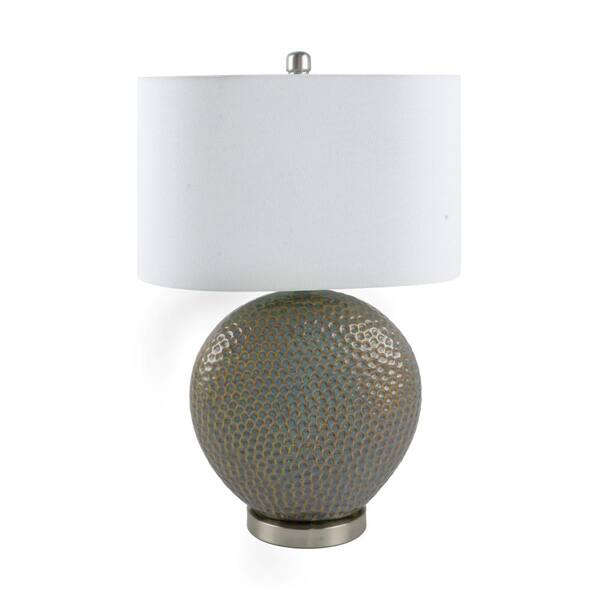 A and B Home 26 in. Brown Indoor Table Lamp with Ceramic Shade