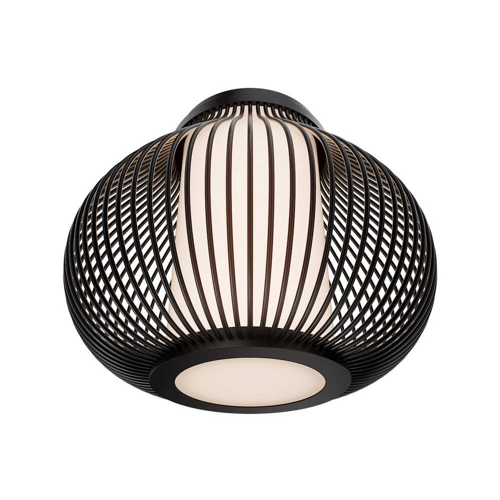 Poppin Black Outdoor Flush Mount Ceiling Light 1-Light 16 in. Integrated LED 4CCT price history on PriceWatchPro