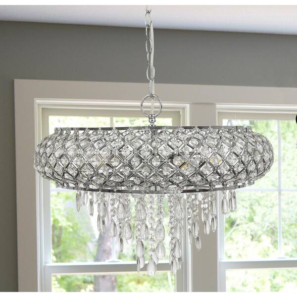 glass layered chandelier