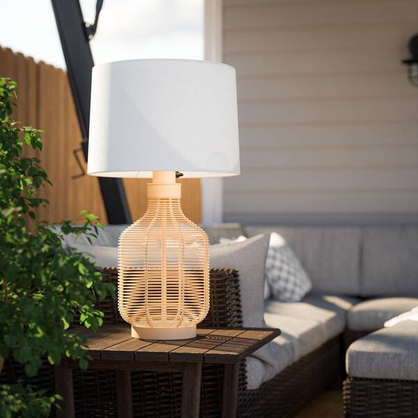 Hampton Bay Palmdale 29 in. Outdoor/Indoor Light Brown and Natural