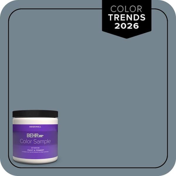 BEHR PREMIUM PLUS 8 oz. #N480-5 Adirondack Blue Eggshell Enamel Interior Paint & Primer Color Sample