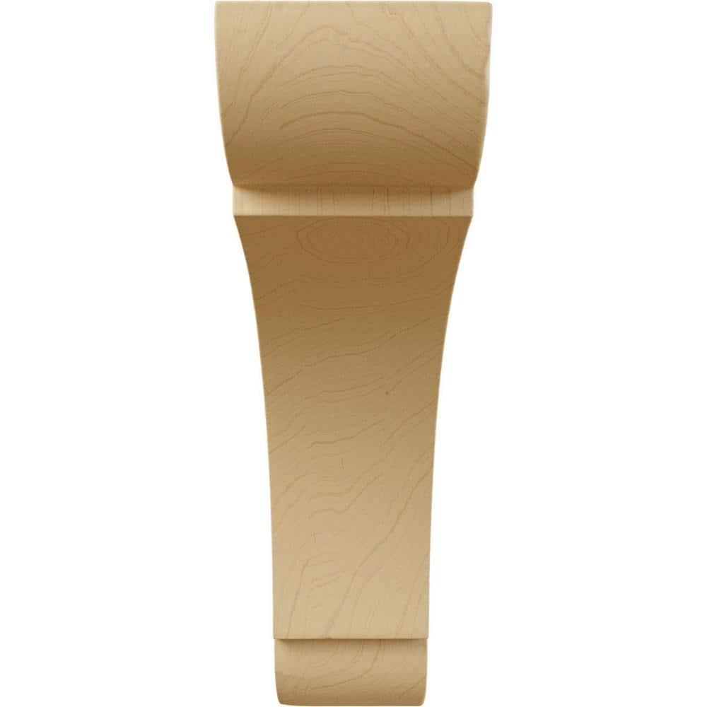 Small Alder Wood Decorative Corbel Bracket, 6" x 6"